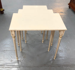 Vintage French Style Painted Nest Of Three Tables | Antique & Vintage | Moonee Ponds Antiques | Australia Wide Delivery