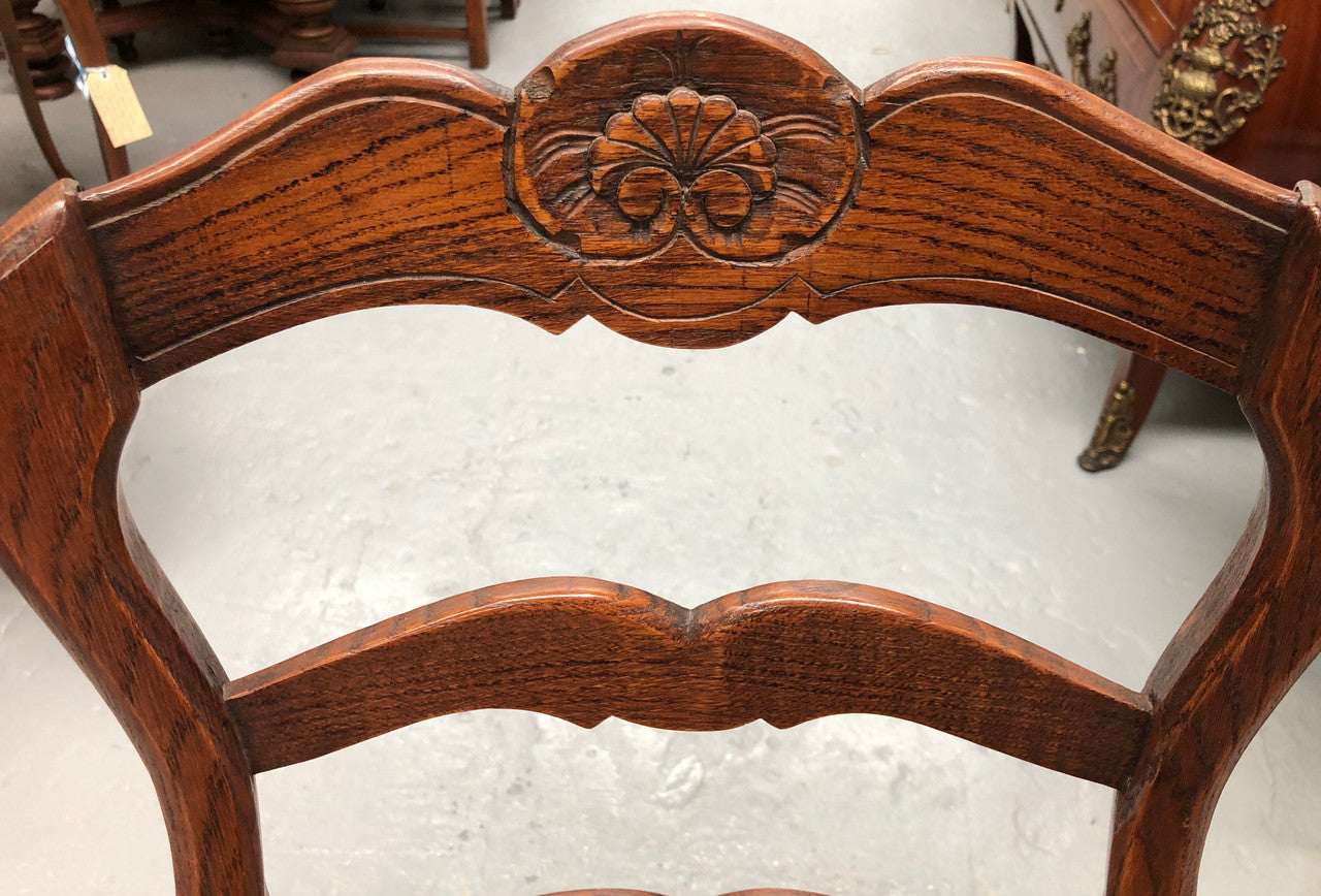 Antique Set Of Six French Oak Rush Seat Dining Chairs | Antique & Vintage | Moonee Ponds Antiques | Australia Wide Delivery