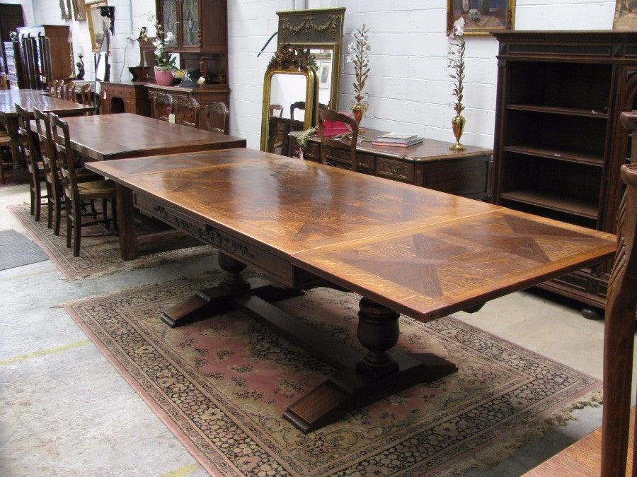 French Oak Extension Table-1