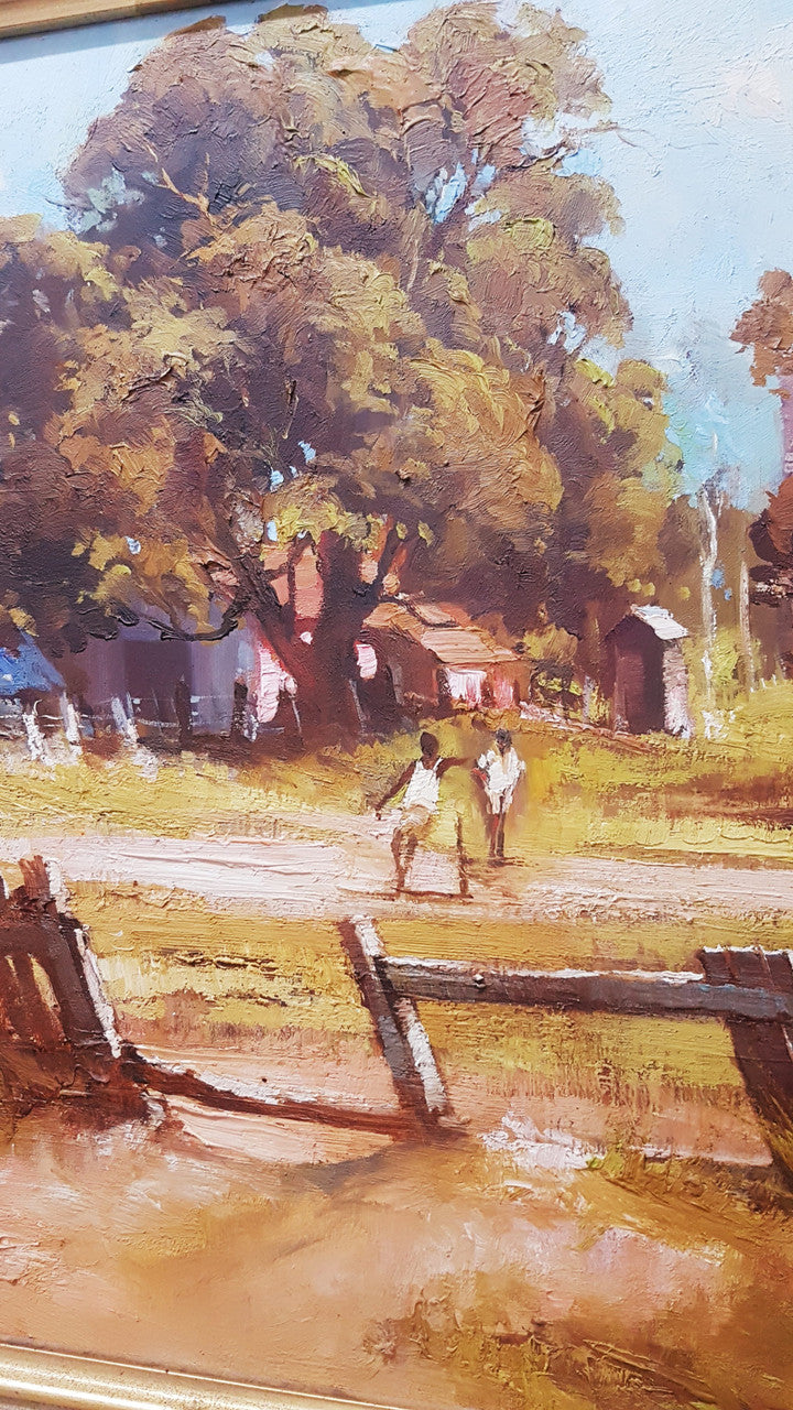 D'Arcy W. Doyle "The Cricket Match" Oil Painting | Antique & Vintage | Moonee Ponds Antiques | Australia Wide Delivery