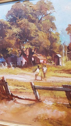 D'Arcy W. Doyle "The Cricket Match" Oil Painting | Antique & Vintage | Moonee Ponds Antiques | Australia Wide Delivery