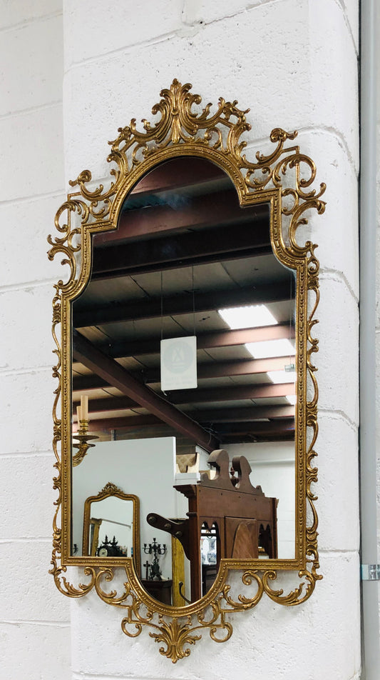 Vintage brass mirror