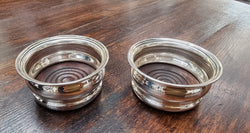 Quality Vintage Sterling Silver Wine Coasters | Antique & Vintage | Moonee Ponds Antiques | Australia Wide Delivery