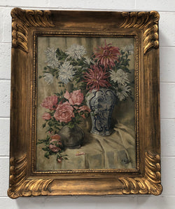 French Style Floral painting | Antique & Vintage | Moonee Ponds Antiques | Australia Wide Delivery