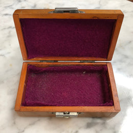 Victorian trinket box engraved with decoration . Is in good original condition.