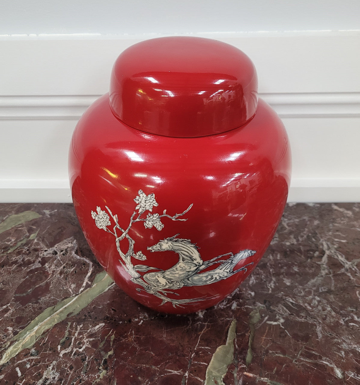 Crown Devon Ginger Jar “Pegasus Horse" | Antique & Vintage | Moonee Ponds Antiques | Australia Wide Delivery