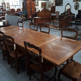 French Oak Spanish Style Extension Table