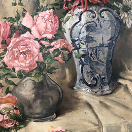 French Style Framed Floral Painting