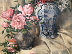 French Style Floral painting | Antique & Vintage | Moonee Ponds Antiques | Australia Wide Delivery