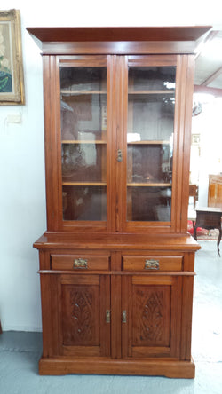 Edwardian Walnut Stained Bookcase | Antique & Vintage | Moonee Ponds Antiques | Australia Wide Delivery