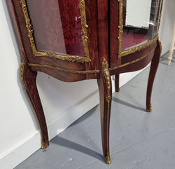 Louis XV Style Walnut Vitrine Display Cabinet With Attractive Ormolu Mounts | Antique & Vintage | Moonee Ponds Antiques | Australia Wide Delivery