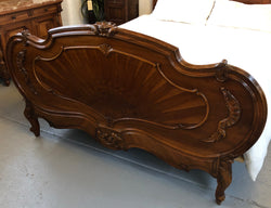 French Louis XIV th Style Walnut Carved Bed | Antique & Vintage | Moonee Ponds Antiques | Australia Wide Delivery