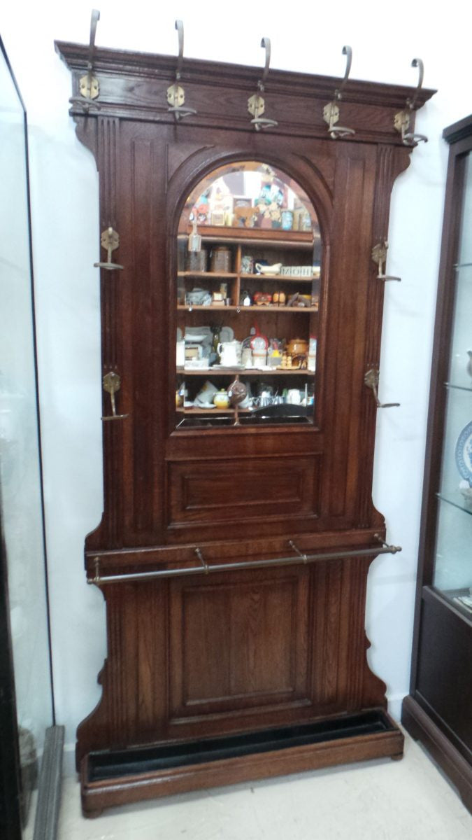 French 19th century walnut hallstand