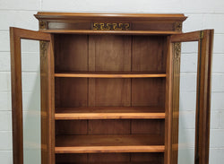 Walnut French Two Door Bookcase | Antique & Vintage | Moonee Ponds Antiques | Australia Wide Delivery