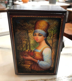 Russian Signed Hand Painted Jewellery Box | Antique & Vintage | Moonee Ponds Antiques | Australia Wide Delivery