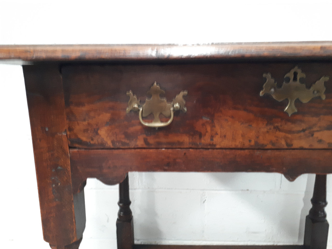 A Late 18th Century French Oak Side Table With Drawer