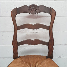 Set of Four French Oak Dining Chairs