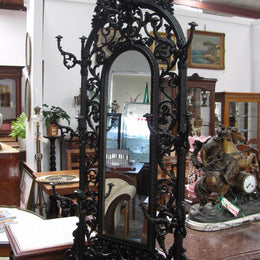 Victorian Black Cast Iron Hall Stand