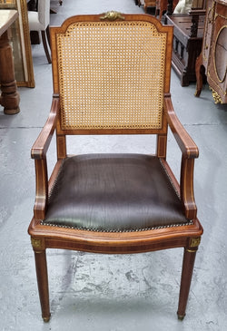 Imposing French Louis XV Style Inlaid Desk Chair with Ormolu Mounts | Antique & Vintage | Moonee Ponds Antiques | Australia Wide Delivery