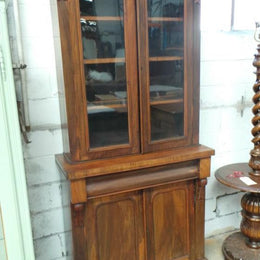 Australian Black Wood Arts And Crafts Bookcase