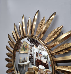 Decorative Vintage Starburst Convex Mirror | Antique & Vintage | Moonee Ponds Antiques | Australia Wide Delivery