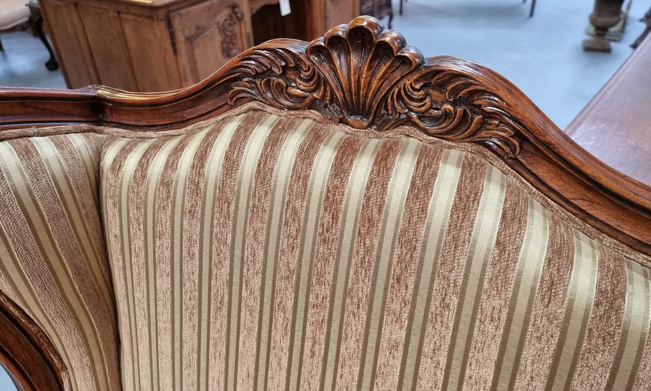 Beautiful Pair of French Style Newly Upholstered Wingback Arm Chairs | Antique & Vintage | Moonee Ponds Antiques | Australia Wide Delivery