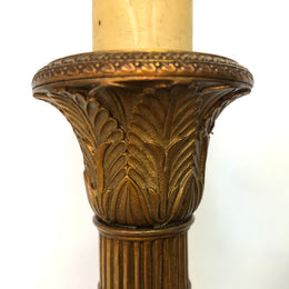 Beautiful pair of Antique decorative bronze gilt lamp bases that have been rewired and in good working order.