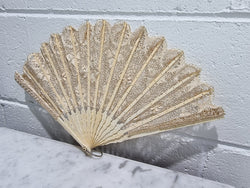 Edwardian Bone and Lace Fan | Antique & Vintage | Moonee Ponds Antiques | Australia Wide Delivery