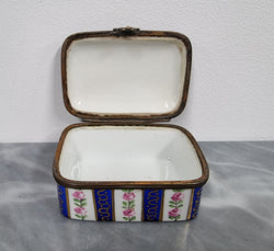Lovely Antique Limoges Style Hand Painted Porcelain Casket Trinket Box | Antique & Vintage | Moonee Ponds Antiques | Australia Wide Delivery