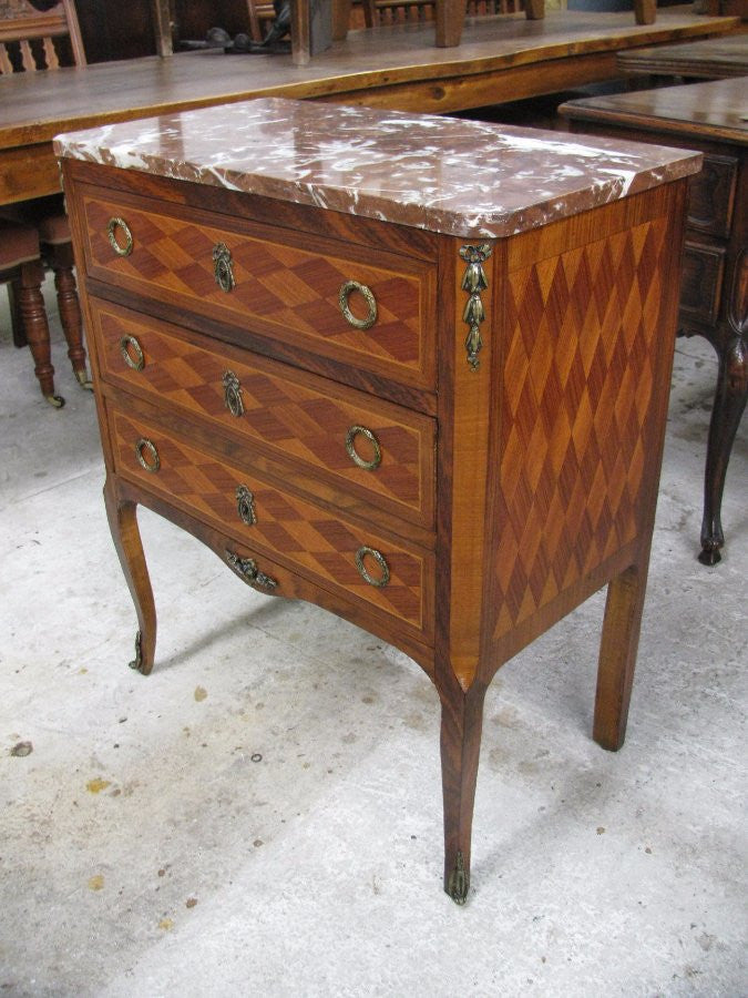 French Parquetry Inlay Commode | Antique & Vintage | Moonee Ponds Antiques | Australia Wide Delivery