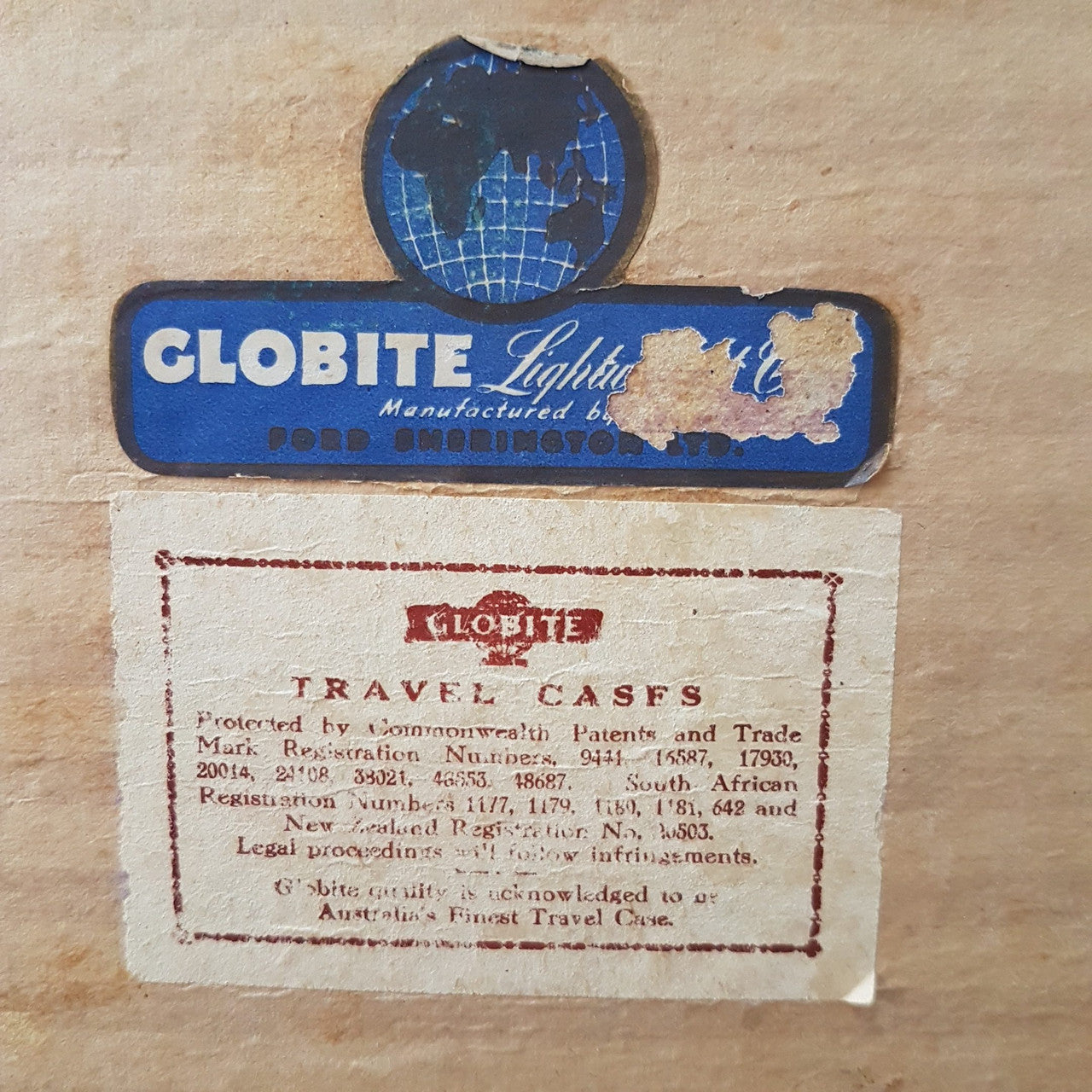 Vintage Globite Suitcase