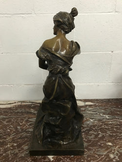 Large French Art Nouveau Female Bronze Sculpture | Antique & Vintage | Moonee Ponds Antiques | Australia Wide Delivery