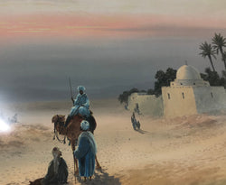 Egyptian Scene Watercolour | Antique & Vintage | Moonee Ponds Antiques | Australia Wide Delivery