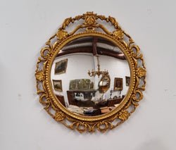 Vintage Large Round Ornate Convex Mirror | Antique & Vintage | Moonee Ponds Antiques | Australia Wide Delivery