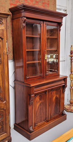 Mid 19th Century Australian Cedar & Flame Cedar Tall Bookcase | Antique & Vintage | Moonee Ponds Antiques | Australia Wide Delivery
