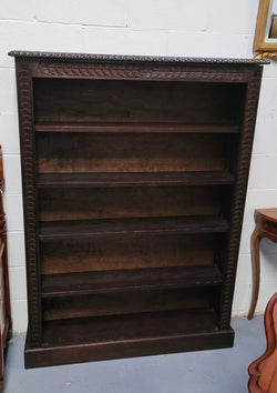 English Oak Gothic Revival Open Bookshelf | Antique & Vintage | Moonee Ponds Antiques | Australia Wide Delivery