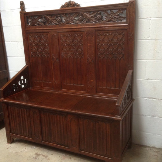 Antique French Settle Bench