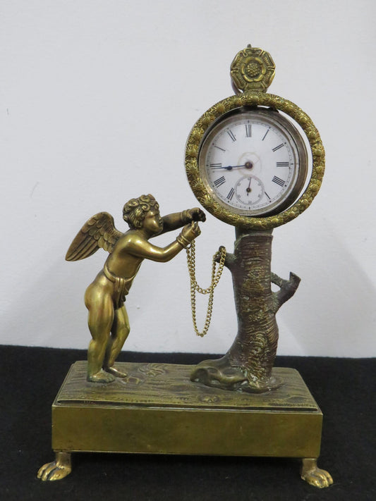 Rare Victorian Bronze Gilt Fob Watch Stand