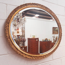 French Gilt Oval Mirror