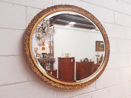 French Gilt Oval Mirror