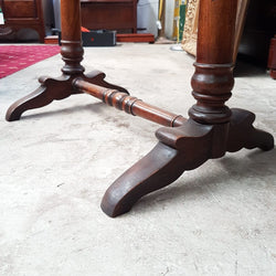 Continental Figured Mahogany Work Table | Antique & Vintage | Moonee Ponds Antiques | Australia Wide Delivery