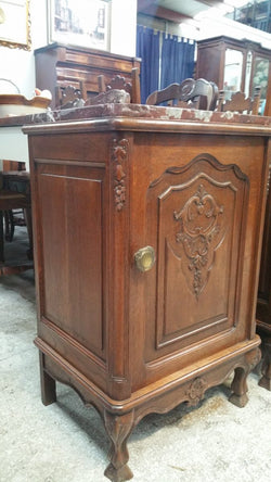 French Walnut Marble Top Bedside Cabinets | Antique & Vintage | Moonee Ponds Antiques | Australia Wide Delivery