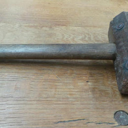 Old Vintage Wooden Mallet Hammer