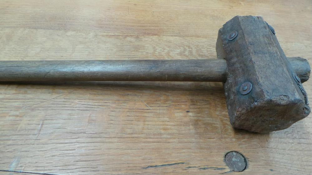 Old Vintage Wooden Mallet Hammer | Antique & Vintage | Moonee Ponds Antiques | Australia Wide Delivery