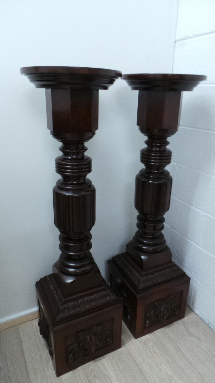 A Rare Pair Australian Pedestals | Antique & Vintage | Moonee Ponds Antiques | Australia Wide Delivery