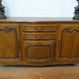 Large French Oak Sideboard-1