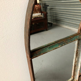 French Cast Iron Arched Garden Mirror