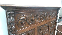 French Oak Carved Hall Seat | Antique & Vintage | Moonee Ponds Antiques | Australia Wide Delivery