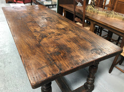 Early 19th Century French Figured Elm Farmhouse Table | Antique & Vintage | Moonee Ponds Antiques | Australia Wide Delivery