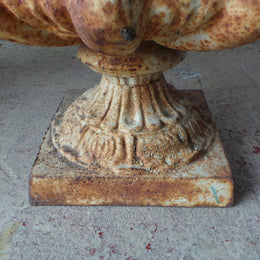 Pair of Antique French Cast Iron Urns